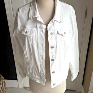 NWOT! WHITE DENIM Trucker JACKET SZ XL